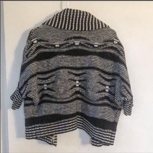 Express Aztec Print Open Short Sleeve Cardigan